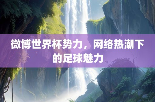 微博世界杯势力，网络热潮下的足球魅力漯河市盈旭机械设备有限公司