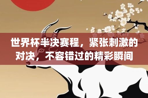 世界杯半决赛程，紧张刺激的对决，不容错过的精彩瞬间