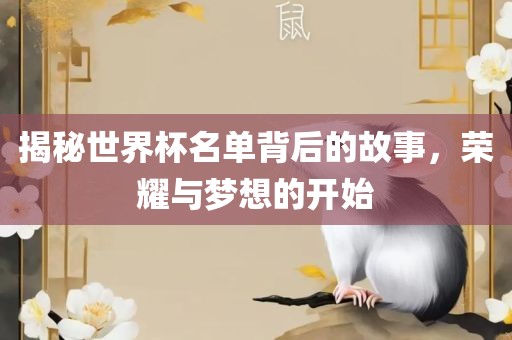 揭秘世界杯名单背后的故事，荣耀与梦想的开始