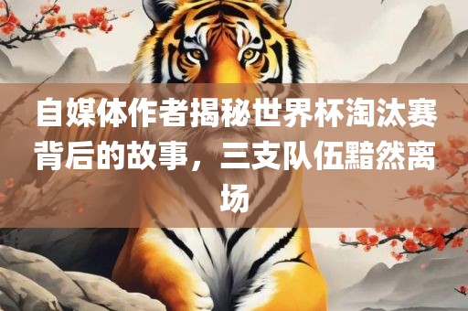 自媒体作者揭秘世界杯淘汰赛背漯河市盈旭机械设备有限公司后的故事，三支队伍黯然离场