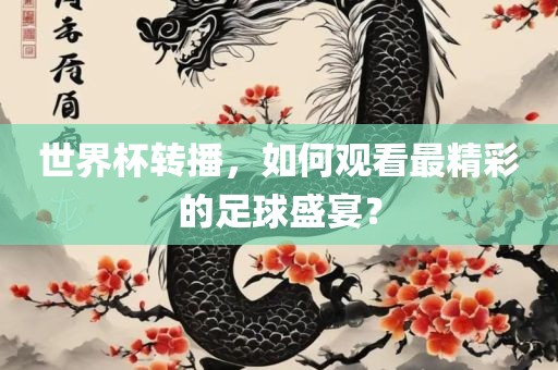 世界杯转播，如何观看最精彩的足球盛宴？
