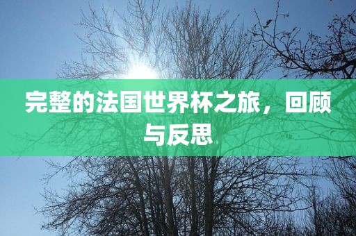 完整的法国世界杯之旅，回顾与反思