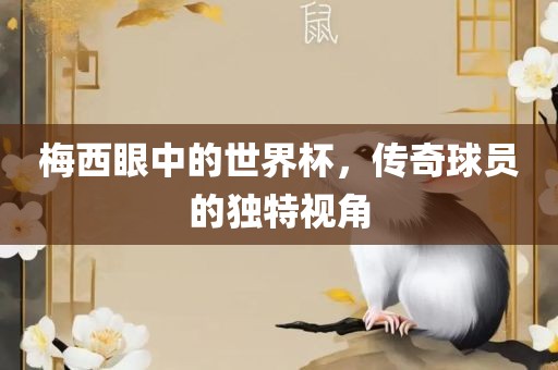 梅西眼中的世界杯，传奇球员的独特视角