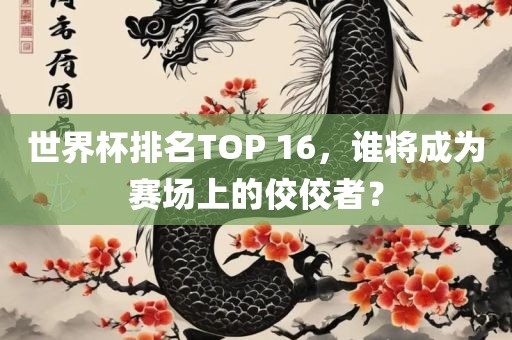 世界杯排名TOP 16，谁将成为赛场上的佼佼者？