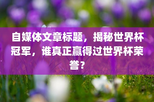自媒体文章标题，揭秘世界杯冠军，谁真正赢得过世界杯荣誉？