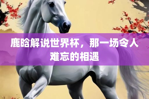 鹿晗解说世界杯，那一场令人难忘的相遇漯河市盈旭机械设备有限公司
