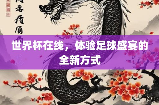 世界杯在线，体验足球盛宴的全新方式