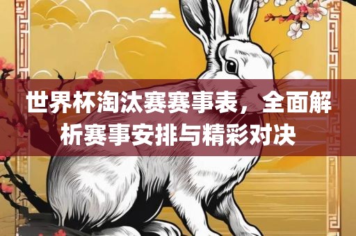 世界杯淘汰赛赛事表，全面解析赛事安排与精彩对决