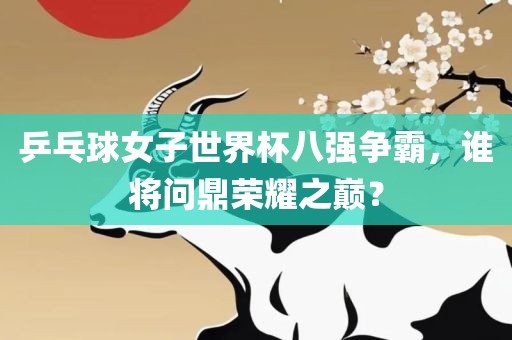 乒乓球女子世界杯八强争霸，谁将问鼎荣耀之巅？