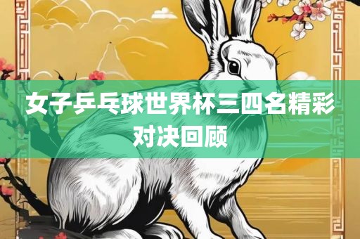 女子乒乓球世界杯三四名精彩对决回顾