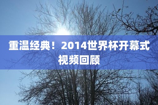 重温经典！2014世界杯开幕式视频回顾