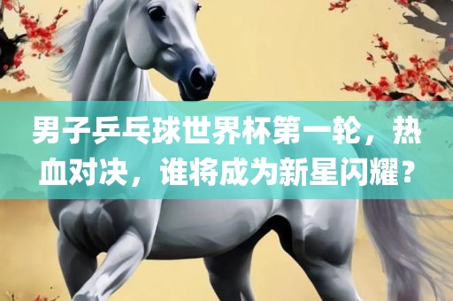 男子乒乓球世界杯第一轮，热血对决，谁将成为新星闪耀？