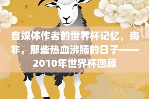 自媒体作者的世界杯记忆，南非，那些热血沸腾的日子——2010年世界杯回顾