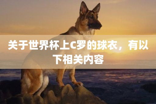 关于世界杯上C罗的球衣，有以下相关内容