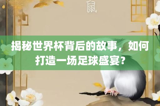 揭秘世界杯背后的故事，如何打造一场足球盛宴？