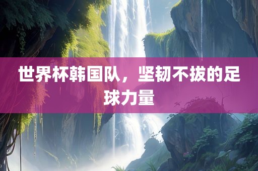 世界杯韩国队，坚韧不拔的足球力量