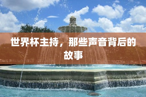 世界杯主持，那些声音背后的故事