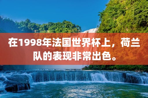 在1998年法国世界杯上，荷兰队的表现非常出色。