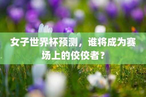 女子世界杯预测，谁将成为赛场上的佼佼者？