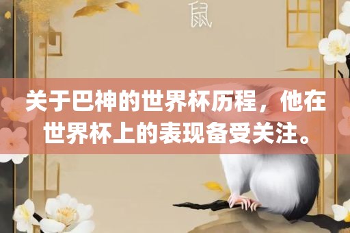关于巴神的世界杯历程，他在世界杯上的表现备受关注。