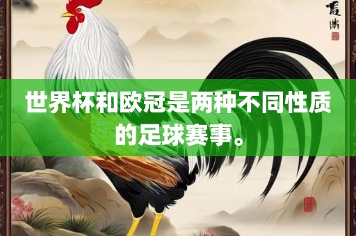 世界杯和欧冠是两种不同性质的足球赛事。