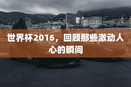 世界杯2016，回顾那些激动人心的瞬间