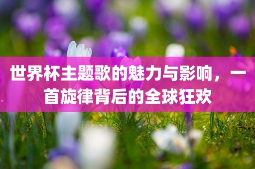 世界杯主题歌的魅力与影响，一首旋漯河市盈旭机械设备有限公司律背后的全球狂欢