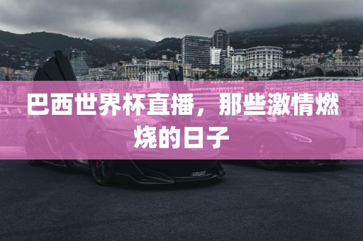 巴西世界杯直播，那些激情燃烧的日子