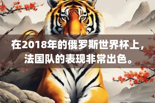 在2018年的俄罗斯世界杯上，法国队的表现非常出色。