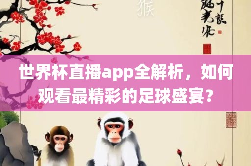 世界杯直播app全解析，如何观看最精彩的足球盛宴？