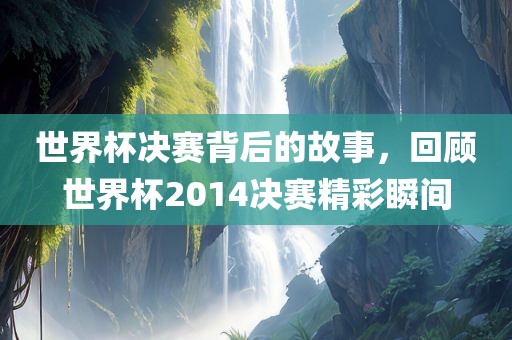 世界杯决赛背后的故事，回顾世界杯2014决赛精彩瞬间漯河市盈旭机械设备有限公司