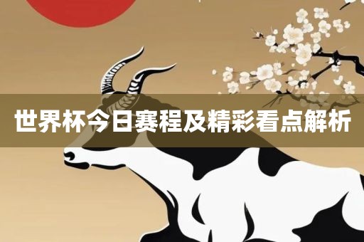 世界杯今日赛程及精彩看点解析