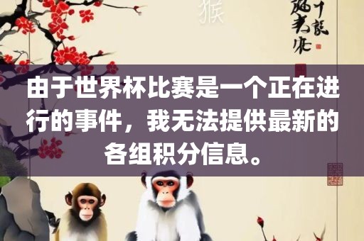 由于世界杯比赛是一个正在进行的事件，我无法提供最新的各组积分信息。