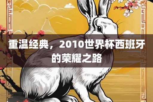 重温经典，2010世界杯西班牙的荣耀之路