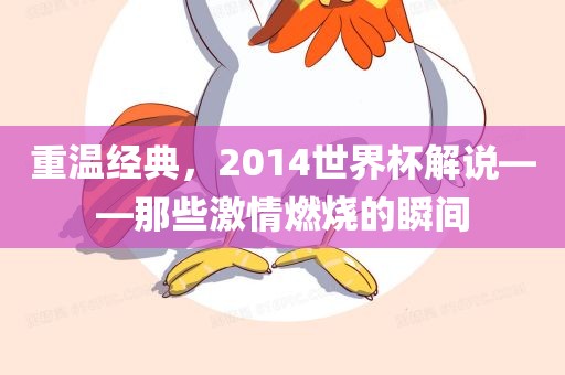 重温经典，2014世界杯解说——那些激情燃烧的瞬间