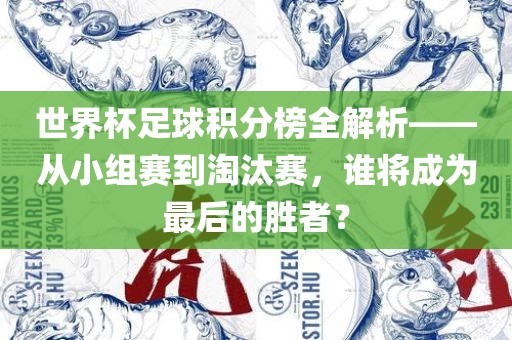 世界杯足球积分榜全解析——从小组赛到淘汰赛，谁将成为最后的胜者？