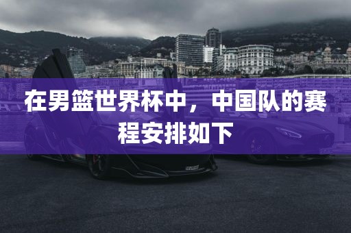 在男篮世界杯中，中国队的赛程安排如下