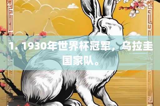1. 1930年世界杯冠军，乌拉圭国家队。