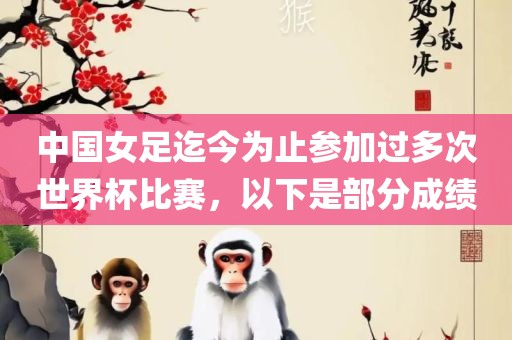 中国女足迄今为止参加过多次世界杯比赛，以下是部分成绩