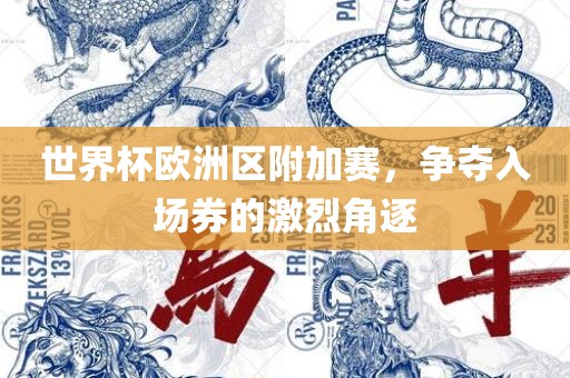世界杯欧洲区附加赛，争夺入场券的激烈角逐