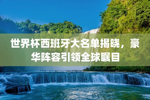 世界杯西班牙大名单揭晓，豪华阵容引领全球瞩目