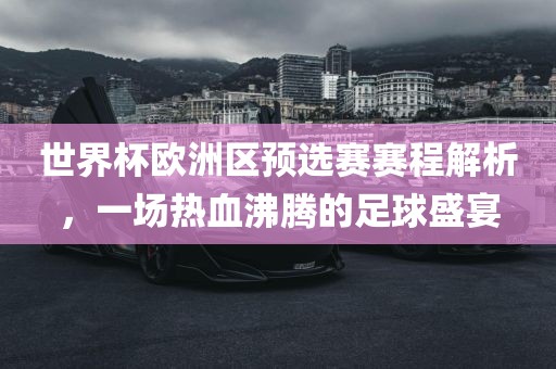 世界杯欧洲区预选赛赛程解析，一场热血沸腾的足球盛宴