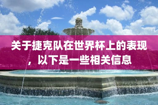关于捷克队在世界杯上的表现，以下是一些相关信息
