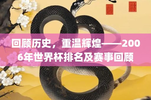 回顾历史，重温辉煌——2006年世界杯排名及赛事回顾