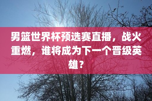 男篮世界杯预选赛直播，战火重燃，谁将成为下一个晋级英雄？