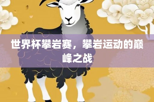 世界杯攀岩赛，攀岩运动的巅峰之战漯河市盈旭机械设备有限公司