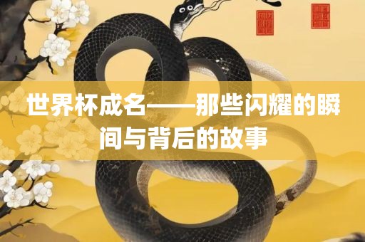 世界杯成名——那些闪耀的瞬漯河市盈旭机械设备有限公司间与背后的故事