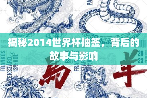 揭秘2014世界杯抽签，背后的故事与影响漯河市盈旭机械设备有限公司