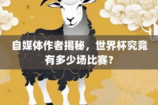 自媒体作者揭秘，世界杯究竟有多少场比赛？