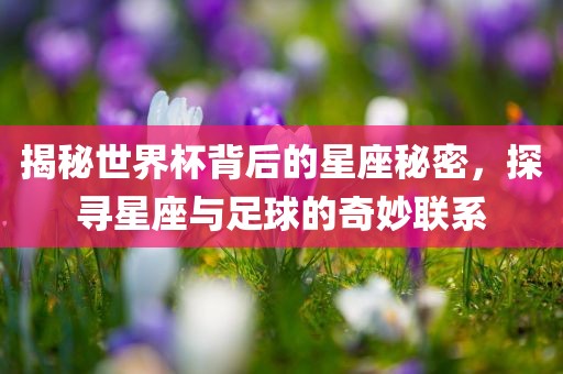 揭秘世界杯背后的星座秘密，探寻星座与足球的奇妙联系